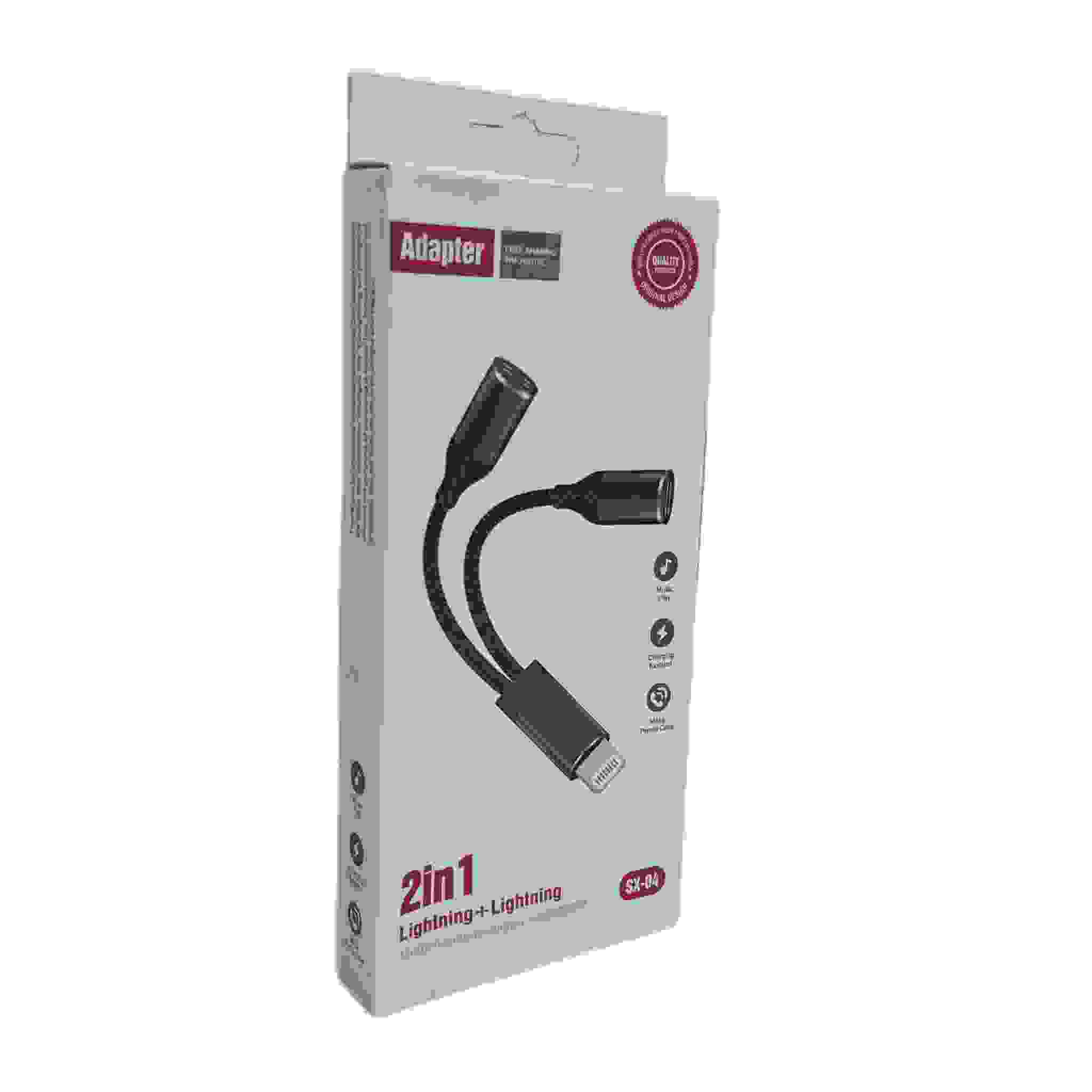 מפצל 2ב1 אייפון + אייפון