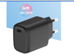 מטען קיר CELLERA GAN 20W PD כולל כבל טייפ סי