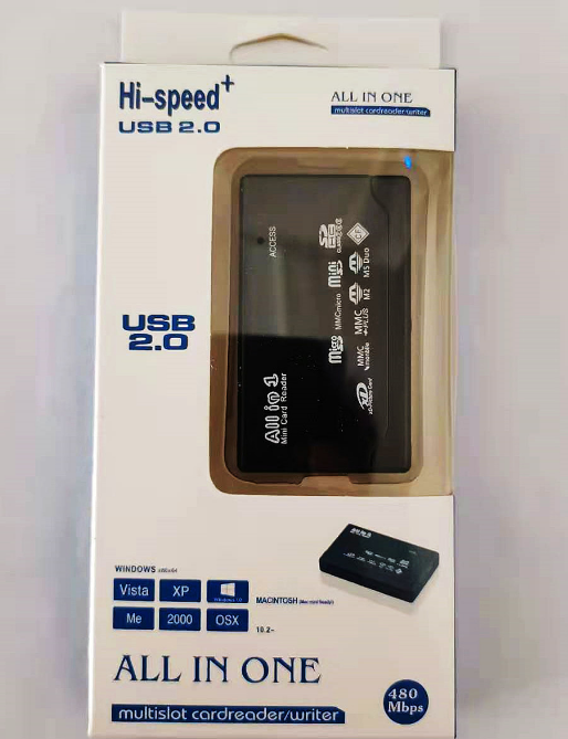 קורא כרטיס זיכרון חיצוני תומך SD,MMC,RS-MMC,MINI SD,T-FLASH,MS/MS PRO,MS DUO/MS PRO DUO,M2