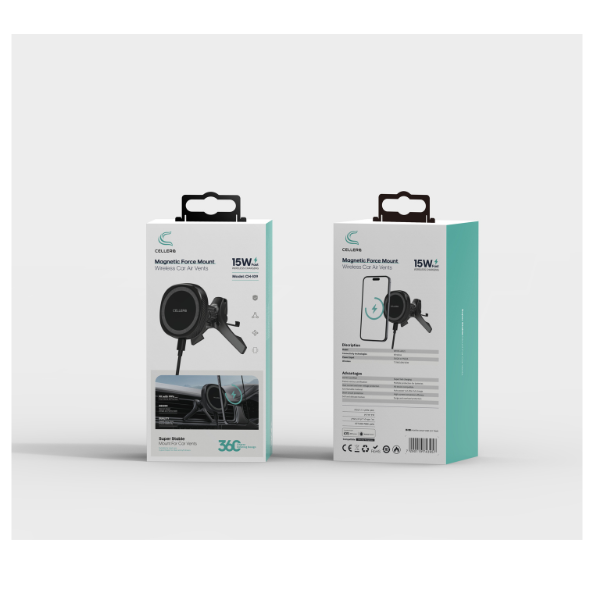מעמד רכב מגנטי למזגן תומך MagSafe-15W  לטעינה אלחוטית מהירה CELLERA CH-109