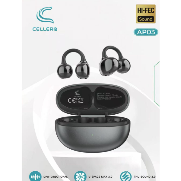 אוזניות OPEN -EAR  WIRELESS cellera model 5105 TWS