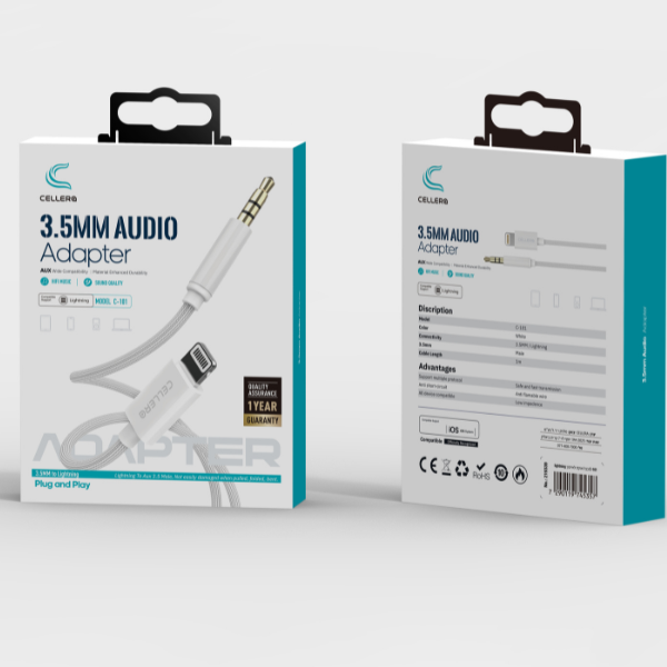 כבל אוקס לאייפון lightning דגם C201
