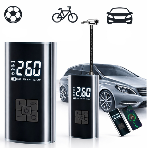 קומפרסור נטען קומפקטי  150 psi  לרכב / אופניים / פיקניק דגם pr-325