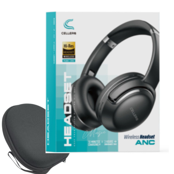 אוזניות סטריאו אלחוטיות ANC C302 כולל סינון רעשים ונרתיק מהודר
